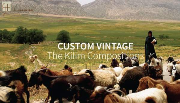 CUSTOM VINTAGE: a contemporary carpet collection that incorporates rare weavings from Persia, ca. 1940