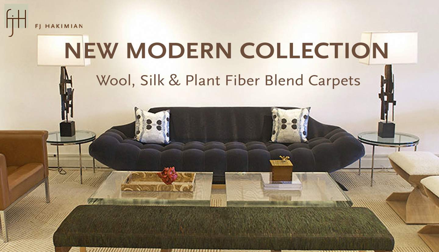 NEW MODERN COLLECTION: Wool, Silk & Hemp Fiber Blend Carpets