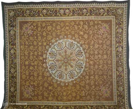 Aubusson carpet, France, circa 1870, 13'8" x 12'9", ref 02033