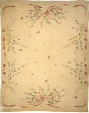 AUBUSSON carpet, France, circa 1930, 14'9" x 12'8", ref 02046