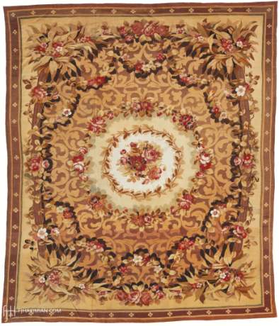 AUBUSSON carpet, France, circa 1850, 15'4" x 12'8", ref 02429