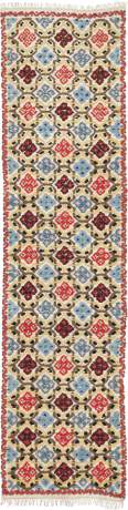 Swedish Relief Pile Runner, Swedish Flatweave carpet, Sweden, Mid 20th Century, 12'5" x 3'5", ref 03465