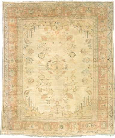 Oushak carpet, Turkey, circa 1900, 15'10" x 13'1", ref 4009
