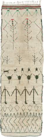 Azilal, Berber carpet, Morocco, Mid 20th Century, 12'5" x 3'11", ref 15043