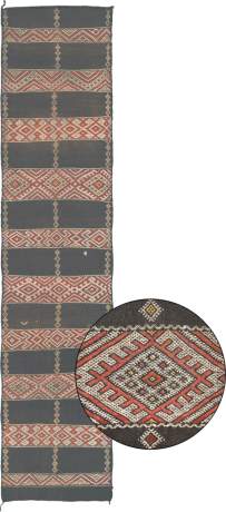 Zaiane, Berber carpet, Morocco, circa 1940, 15'9" x 3'8", ref 15426