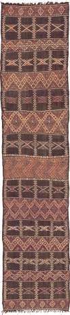 Zaiane, Berber carpet, Morocco, Mid 20th Century, 13'6" x 3'0", ref 15447