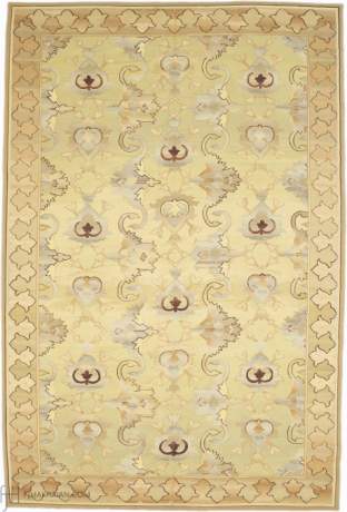 Sea Green, Aubusson carpet, China, circa 2003, 10'8" x 7'0", ref 16416