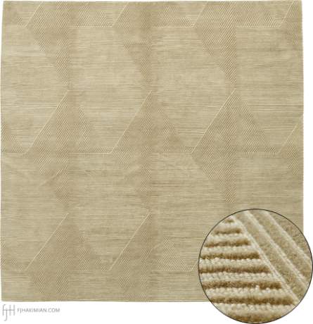 Boggeri, Art Deco carpet, Nepal, circa 2007, 9'0" x 8'11", ref 16922
