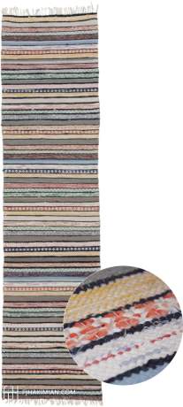 Swedish Flat Weave carpet, Sweden, 20th Century, 10'0" x 2'7", ref 22267