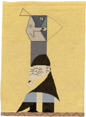 Needlepoint, Wall Hanging tapestry, France, circa 1970, 3'8" x 2'7", ref 22294