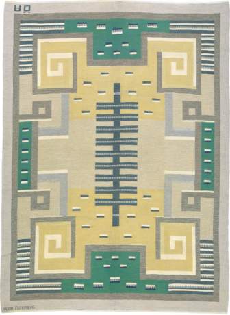 Swedish Flat Weave carpet, Sweden, circa 1960, 12'1" x 8'11", ref 02811