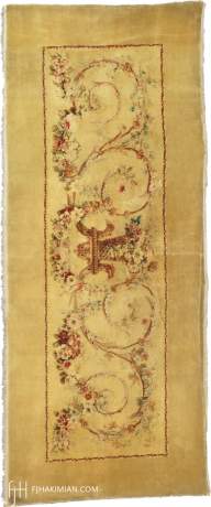 Savonnerie carpet, France, circa 1880, 6'9" x 2'7", ref 03100 & 03101