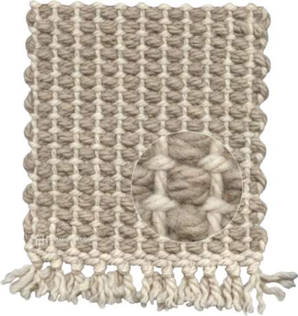 South American Rug, Woven Mat, Chile, circa 2018, ref AN-Cachagua-Light Gray