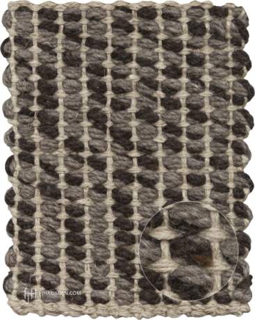 South American Rug, Woven Mat, Chile, circa 2018, ref AN-Zapallar-Dark Gray/Gray