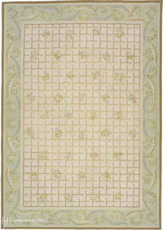 Basket Weave Aubusson, Traditional carpet, ref Custom