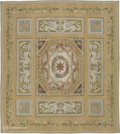 Directoire Aubusson, Traditional carpet, ref Custom