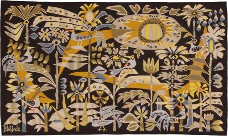 French Art Deco Tapestry, Wall Hanging, France, 1970's, 6'0" x 3'6", ref 02689