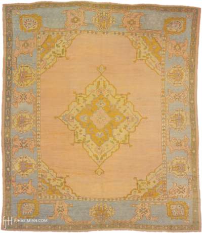OUSHAK carpet, Turkey, circa 1880, 15'10" x 13'6", ref 04059