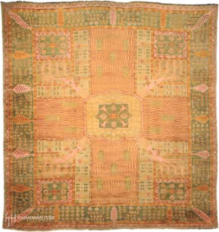 Oushak carpet, Turkey, circa 1910, 16'4" x 15'0", ref 04088