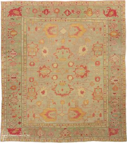 Oushak carpet, Turkey, circa 1890, 14'11" x 13'5", ref 04152