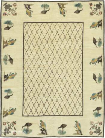 BIRDS OF PARADISE, Bessarabian carpet, Nepal, circa 2005, 11'9" x 9'0", ref 16800