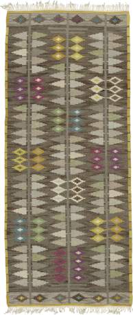 Swedish Flat Weave carpet, Sweden, circa 1960, 12'2" x 5'2", ref 22033
