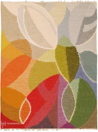 Swedish Flat Weave carpet, Sweden, Mid 20th Century, 7'4" x 5'8", ref 22074
