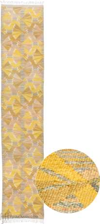 Swedish Flat Weave carpet, Sweden, circa 1950, 25'10" x 5'2", ref 22187